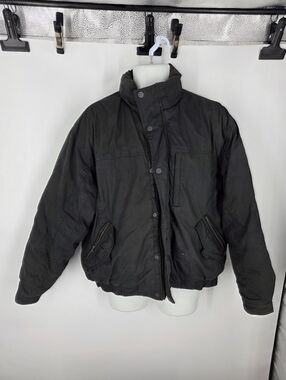Eagles Ridge Classics Black Bomber Jacket Mens L Insulated Puffer Workwear Coat